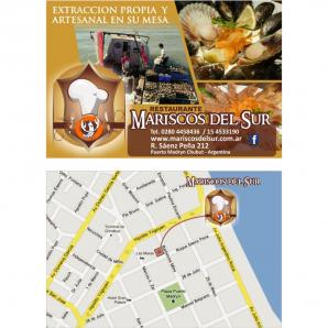 <p>Folleto dorso y frente - Mariscos del sur<p>